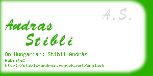 andras stibli business card
